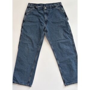 Carhartt B13DPS Original Dungaree Fit Jeans Mens 38x32 Blue Denim Y2K